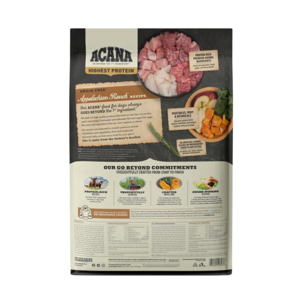 ACANA Highest Protein Appalachian Ranch Recipe Dry Dog Food - Image 2